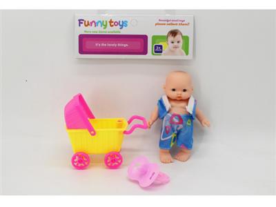 5寸表情娃娃和推车，奶嘴
