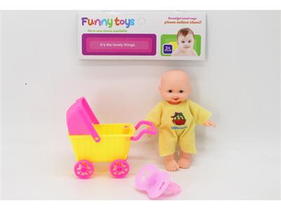 5寸表情娃娃和推车，奶嘴
