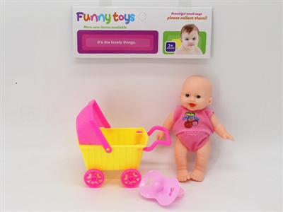 5寸表情娃娃和推车，奶嘴