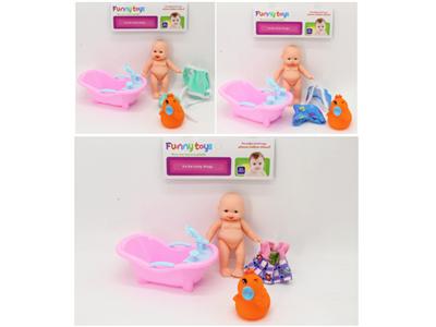 5寸表情娃娃和浴盆，叫叫鸭