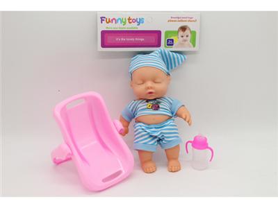 8寸表情娃娃和摇椅，奶瓶