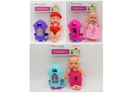 8寸表情娃娃和冰淇淋车，头绳