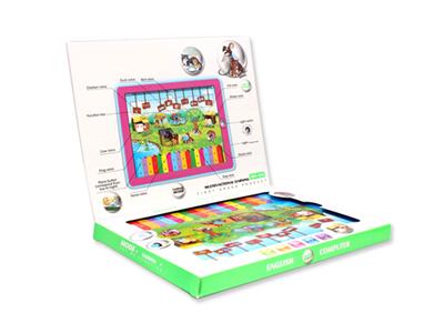2D English box farm toy music machine