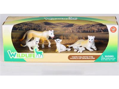 Wildlife Set (White Lions, 6 in total)