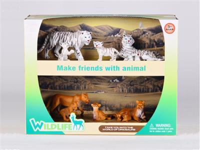 Wildlife Set (7 white tigers + 6 lions)