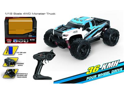 1:18 four-wheel drive full-scale high-speed truck (pickup) blue (36 km / h)