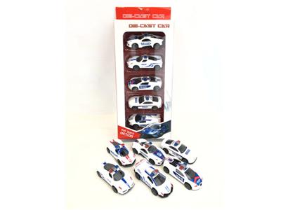 1:50 alloy pull back police car