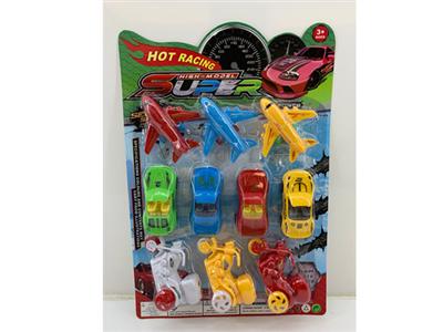 3 taxi planes + 3 taxis + 4 taxis