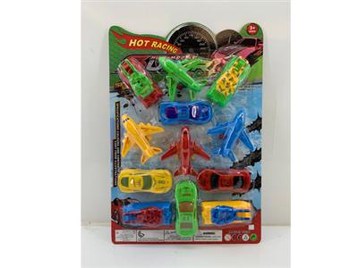 4 pullback aircraft + 4 pull back cars + 4 pull back tanks