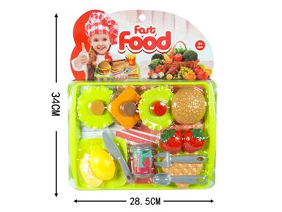 Simulation burger juice fruit set