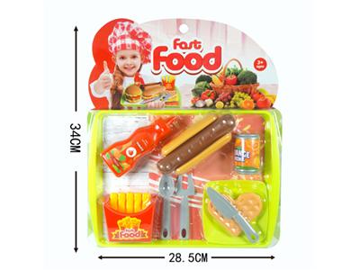 Simulation Hot Dog Fries Waffle Set