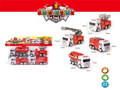 4 packs / fire truck (card head bag)
