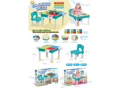 Wooden table (table +1 chair + 4 small groove + small particle panel)