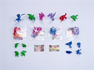 Assembling 6 solid color dinosaurs