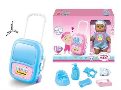 12寸娃娃配旅行箱过家家套装（IC 搪胶）