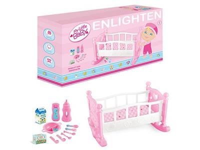 婴儿娃娃过家家套装床带配件