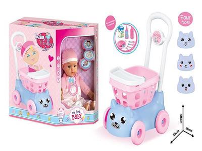 16寸娃娃IC配迷你购物车(带配件）