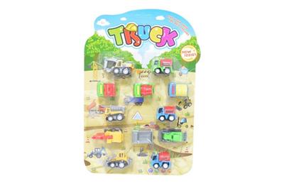 12 suction tablets back to the cartoon engineering vehicle
