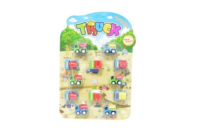 12 suction tablets back to the cartoon engineering vehicle