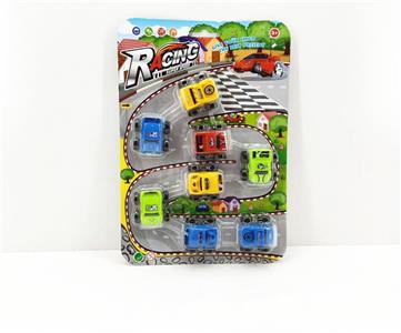 Pull back off-road cartoon car eight Pack