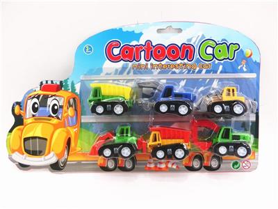 Pull back engineering vehicle