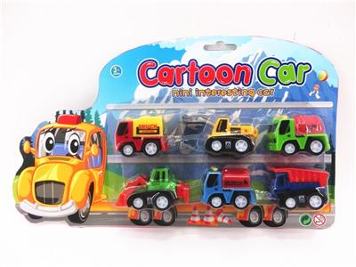 Pull back engineering vehicle