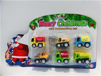 Christmas pull back engineering vehicle