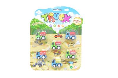 6 suction tablets back to the cartoon engineering vehicle