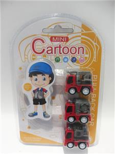 Pull back fire cartoon car 3