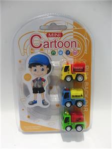 Pull back cartoon engineering car 3