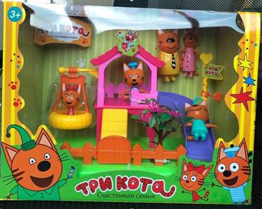 三只小猫粉红小屋