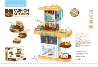 72CM时尚厨房(带灯光,音乐,出水功能)38PCS,不包电6*1.5AA