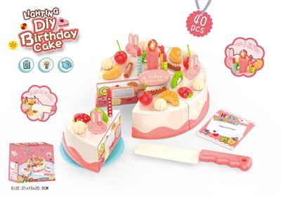 40PCS DIY水果灯光蜡烛蛋糕套装(包电/2粒AG3纽扣电池)