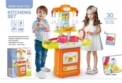 可出水、带灯光厨房餐台套装带声音（不包电）-6粒1.5V AA