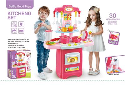 可出水、带灯光厨房餐台套装带声音（不包电）-6粒1.5V AA