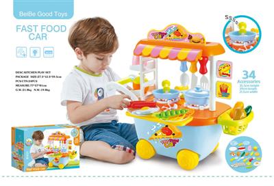 34PCS时尚卡通推车带声音.灯光（不包电）-3粒1.5V