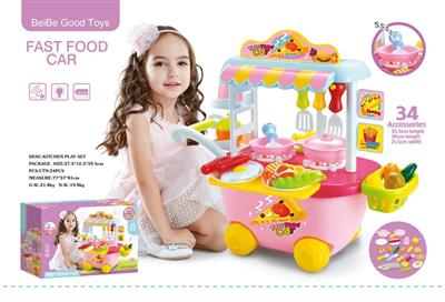 34PCS时尚卡通推车带声音.灯光（不包电）-3粒1.5V