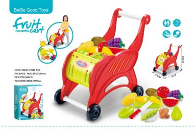 购物小推车套装(含10粒可切水果)