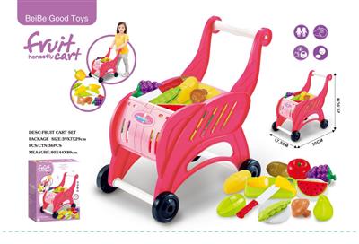 购物小推车套装(含10粒可切水果)