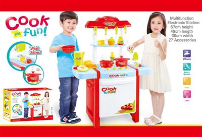 出水厨房餐台套装带声音.带灯光包电3粒AG10纽扣电池+(不包电)6粒1.5V?AA