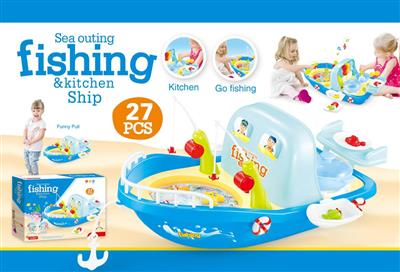 海上郊游钓鱼厨具2合一、带灯光音乐(不包电)-3粒1.5V