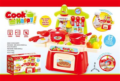 迷你电子厨房餐台套装带声音.灯光(不包电)-3粒1.5V AA