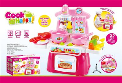 迷你电子厨房餐台套装带声音.灯光(不包电)-3粒1.5V AA