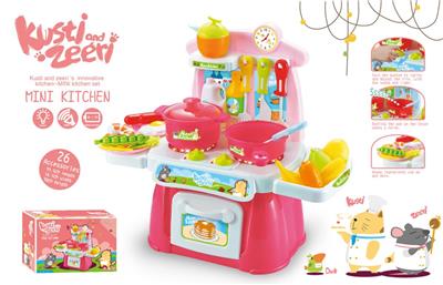 26PCS迷你电子厨房餐台套装带声音.灯光(不包电 3粒1.5V AA）