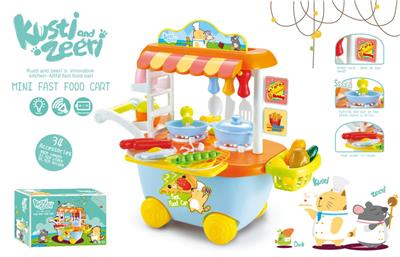 34PCS时尚卡通推车带声音.灯光（不包电 3粒1.5V AA）