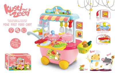 34PCS时尚卡通推车带声音.灯光（不包电 3粒1.5V AA）