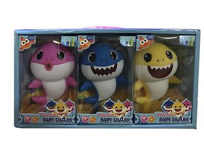 8寸搪胶鲨鱼宝宝带鲨鱼宝宝主题曲3PC展示盒