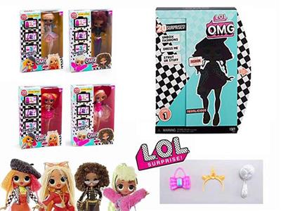 OME..10寸12关节实身惊喜娃娃带3样惊喜配件4款混装娃娃头发带不同香味