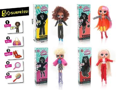 OME..9寸实身惊喜娃娃带4样惊喜配件4款混装娃娃头发带不同香味