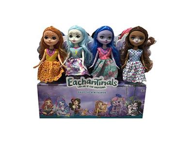 ENCHANTIMALS9寸实身动物高中6款12PC混装